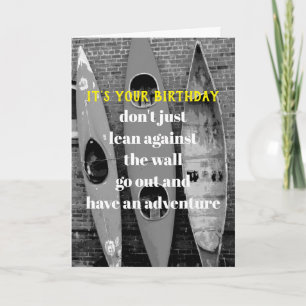 Birthday card humour kayaks photography