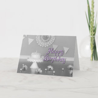 Birthday Card in B/W