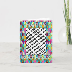 Birthday Card Insert Photo Colour Floral