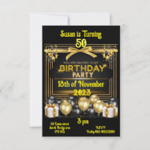 Birthday Card invite customizable and personalize
