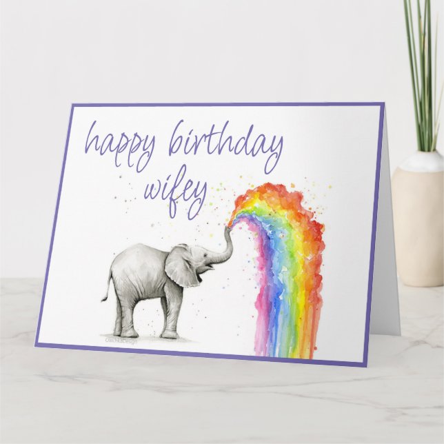 Birthday Card  - LGBTQI Happy Birthday Wifey (Front)