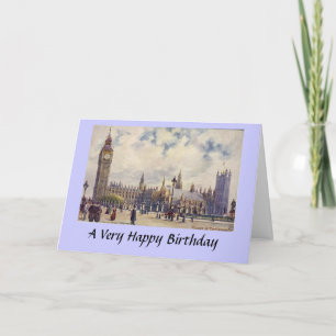 Birthday Card - London, Houses of Parliament