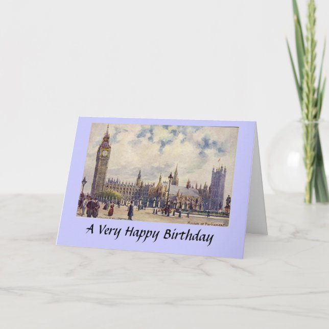 Birthday Card - London, Houses of Parliament (Front)
