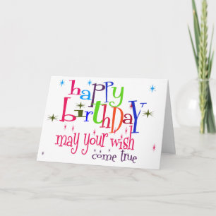 Birthday Card - May Your Wishes Come True