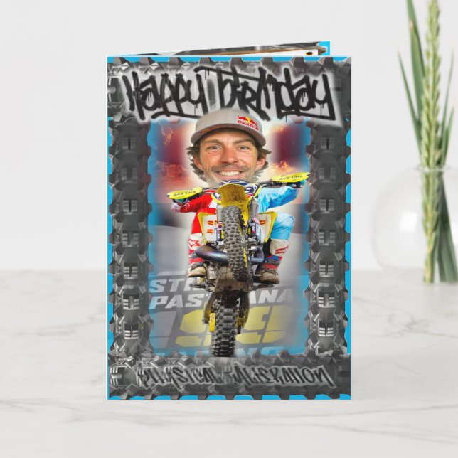 Birthday card Motorcross (Front)