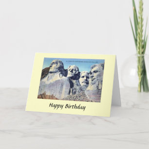 Birthday Card - Mount Rushmore, South Dakota