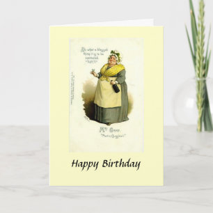 Birthday Card - Mrs Gamp from "Martin Chuzzlewit"