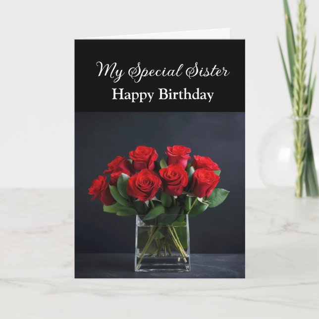 Birthday Card-My Special Sister Card (Front)