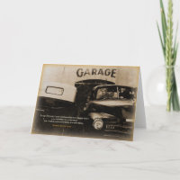 Birthday Card: Old garage