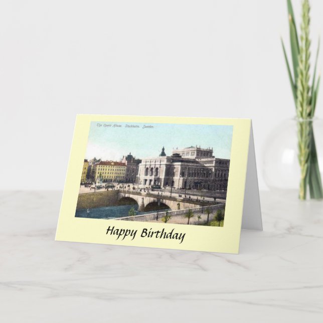 Birthday Card - Opera House, Stockholm, Sweden (Front)