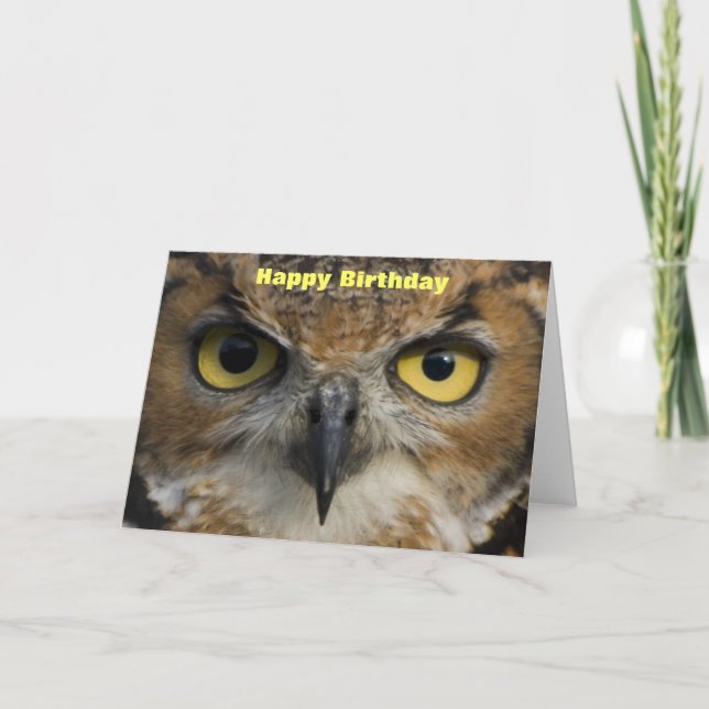 Birthday Card - Owls Eyes (Front)
