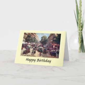 Birthday Card - Paris, Blvd Montmartre