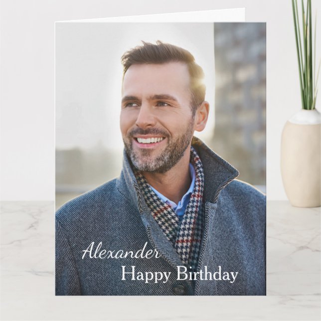 Birthday Card Photo Big Custom (Front)