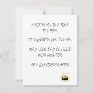 Birthday Card Poem