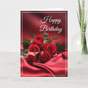 Birthday Card -Red Roses