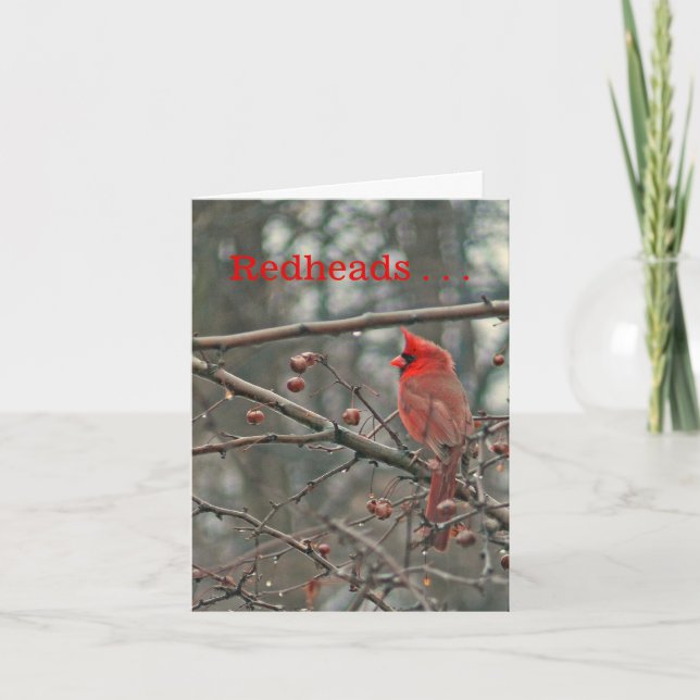 birthday card, "REDHEADS ARE SPECIAL AND UNIQUE Card (Front)