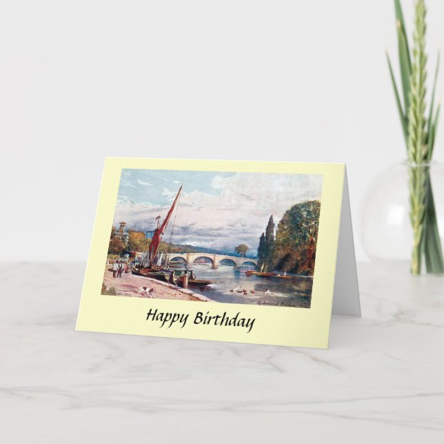 Birthday Card - Richmond Bridge, Richmond, Surrey (Front)
