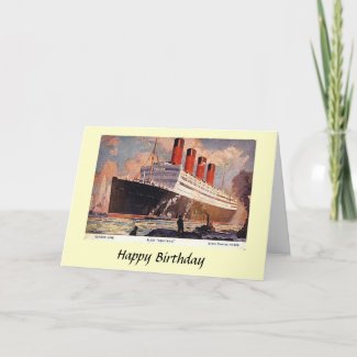 Birthday Card - RMS Aquitania