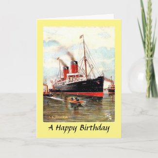 Birthday Card - RMS Lucania