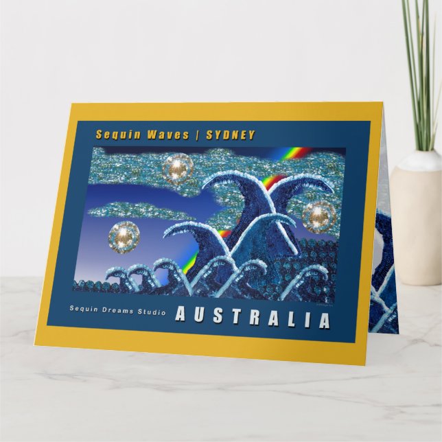 Birthday Card | Sequin Waves, Sydney Australia (Front)