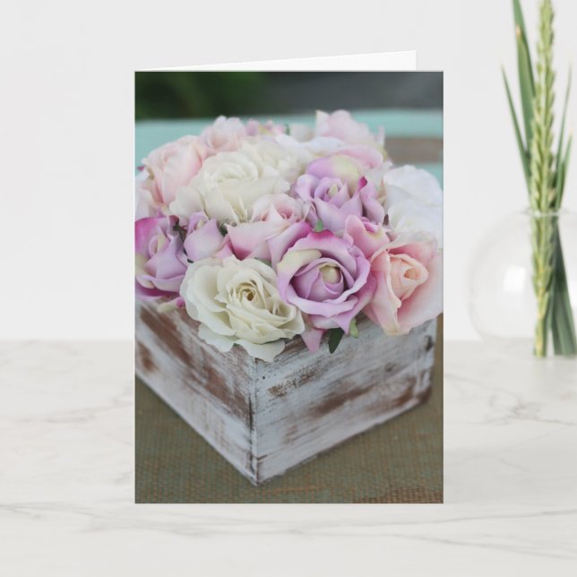 Birthday Card - Shabby Chic Roses (Front)