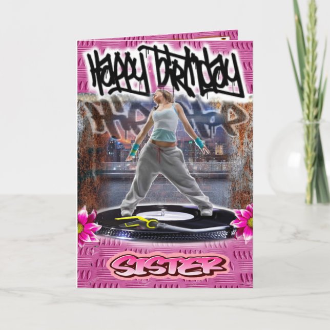 Birthday card sister (Front)