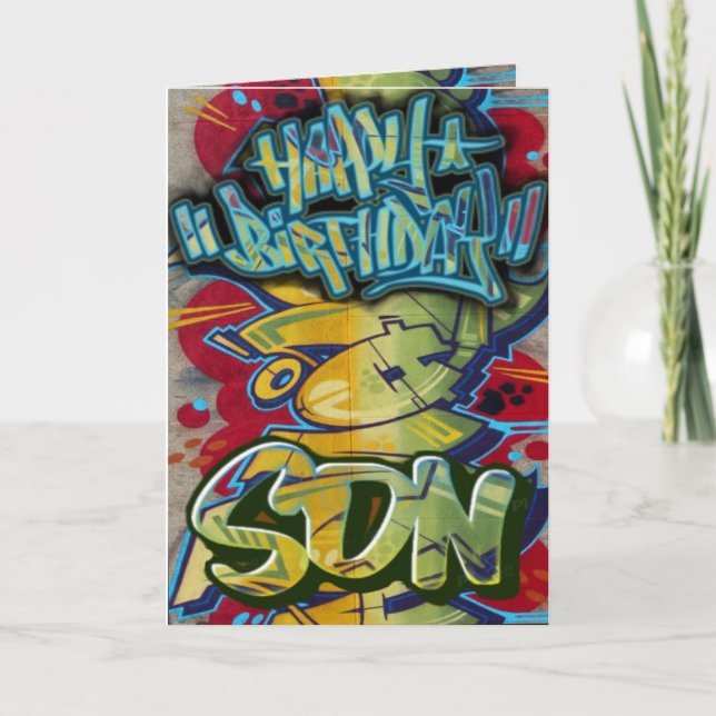 Birthday card son  (Front)