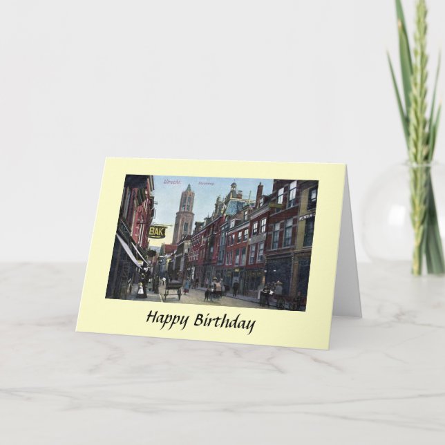 Birthday Card - Steenweg, Utrecht, Netherlands (Front)