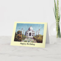 Birthday Card - Taj Mahal, Agra, India