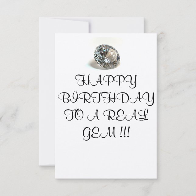 BIRTHDAY CARD TO A REAL GEM (Front)