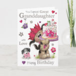 Birthday Card - To A Special Great Granddaughter<br><div class="desc">You have the option to add your own birthday wishes inside this cute birthday card.</div>
