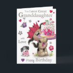 Birthday Card - To A Special Great Granddaughter<br><div class="desc">You have the option to add your own birthday wishes inside this cute birthday card.</div>