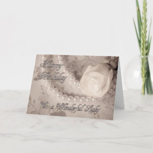 Birthday card to a wonderful lady