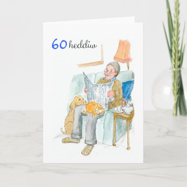 Birthday Card to Personalise: Welsh Greeting (Front)