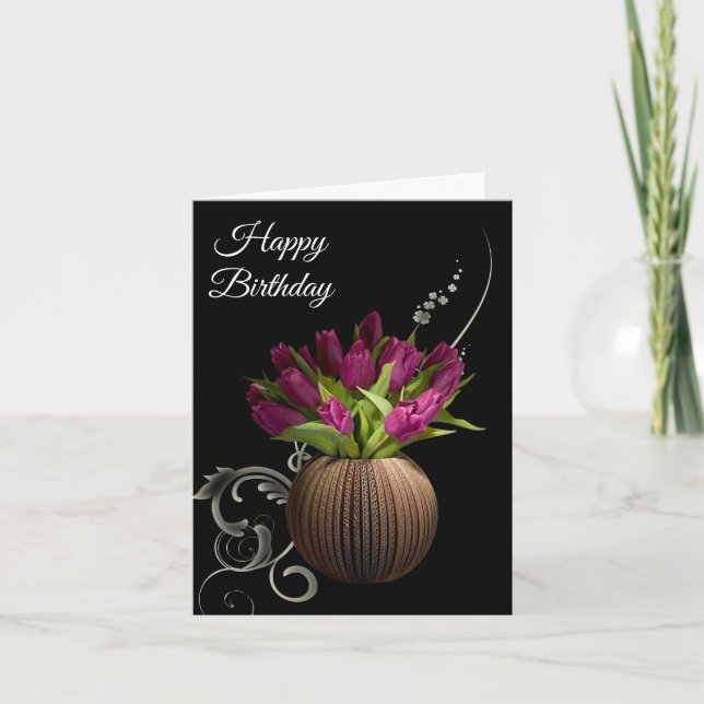 Birthday Card -Tulips (Front)