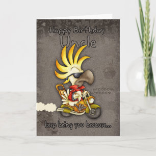 Birthday Card - Uncle Birthday Card - Cockatoo Bir