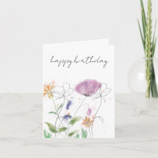 Birthday Card | Watercolor Floral