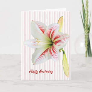 Birthday Card with a Beautiful Lily