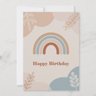 Birthday Card With A Rainbow