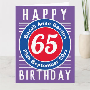 Birthday Card with Age, Name, & Date