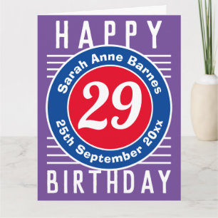 Birthday Card with Age, Name, & Date