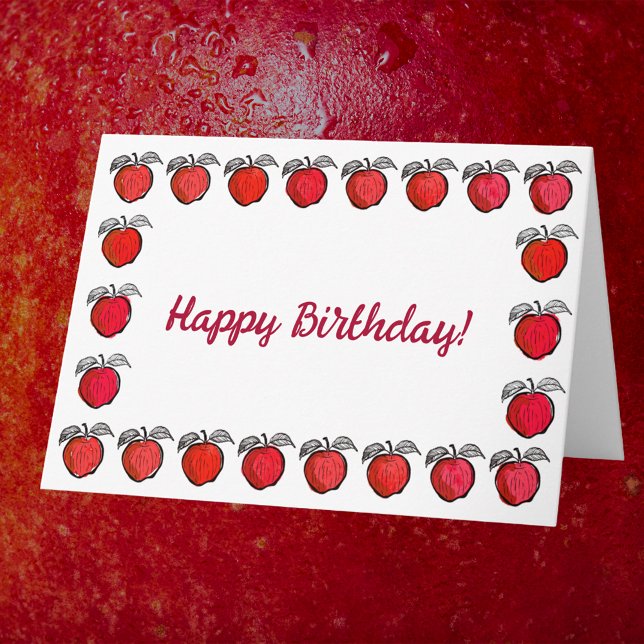 Birthday Card with Apples (Creator Uploaded)