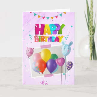 Birthday Card with Balloons