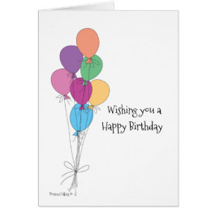 Birthday Card with Balloons 