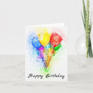 Birthday Card with Balloons