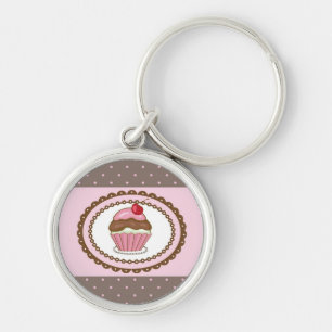 Birthday card with cupcake key ring
