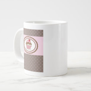 Birthday card with cupcake large coffee mug