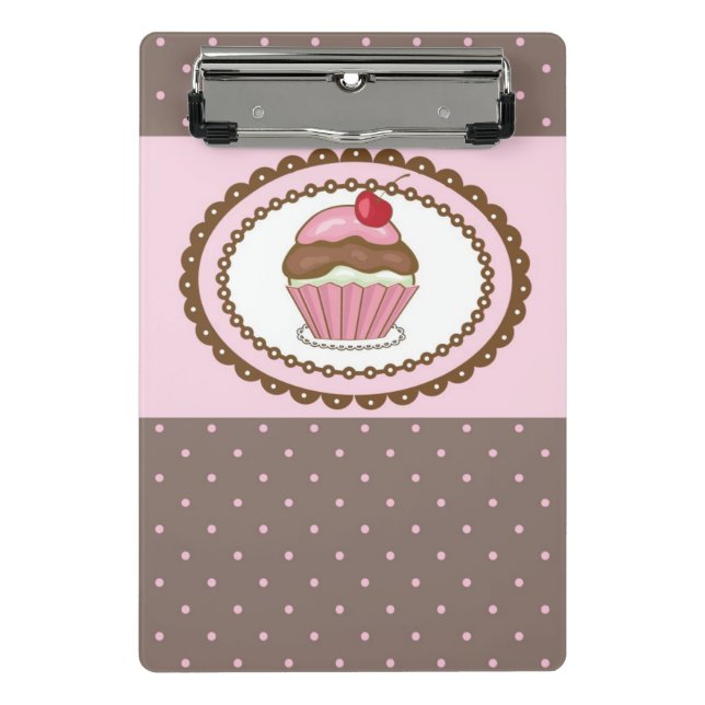 Birthday card with cupcake mini clipboard (Front)