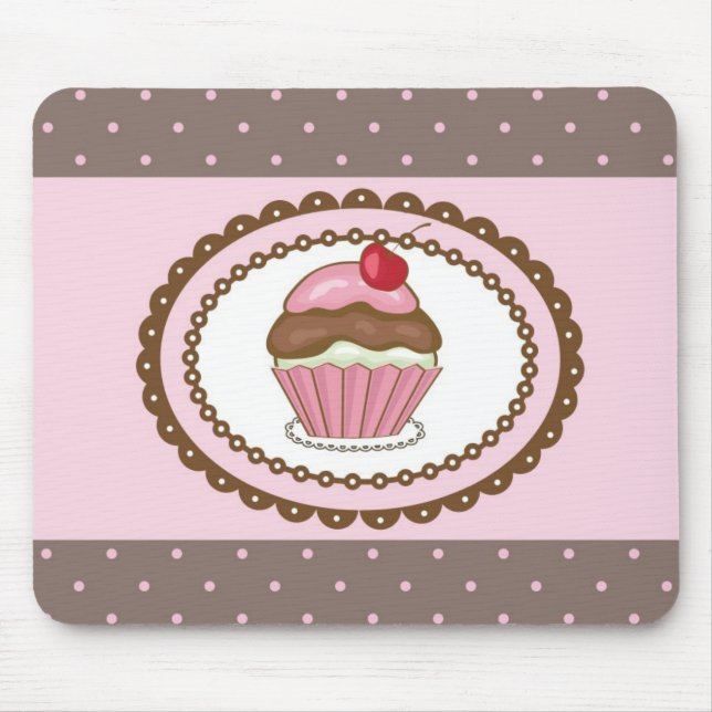 Birthday card with cupcake mouse mat (Front)