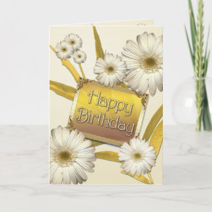 Birthday card with daisies
